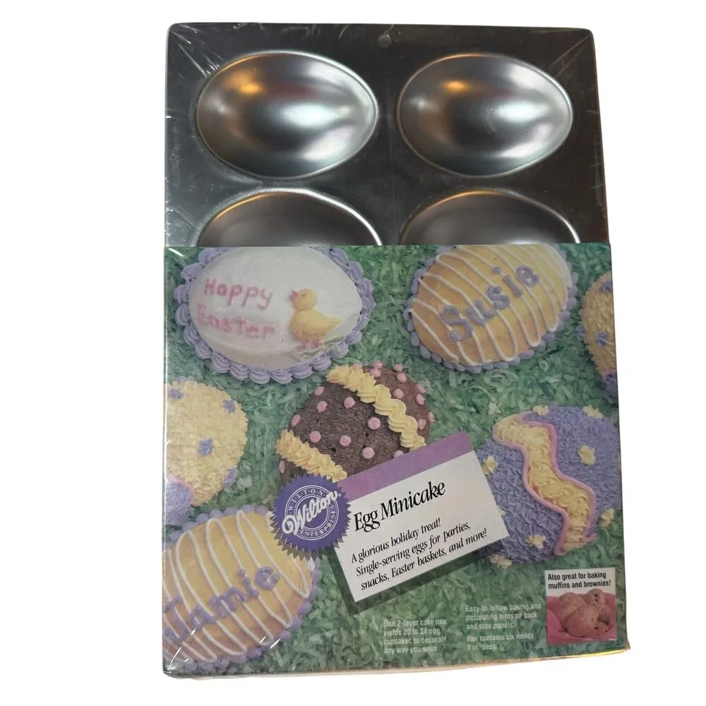 Vintage 1989 Wilton Easter Egg Minicake Baking Pan